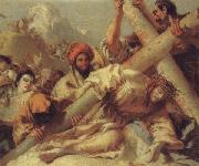 Giandomenico Tiepolo Christ Falls on the Road to Calvary oil on canvas